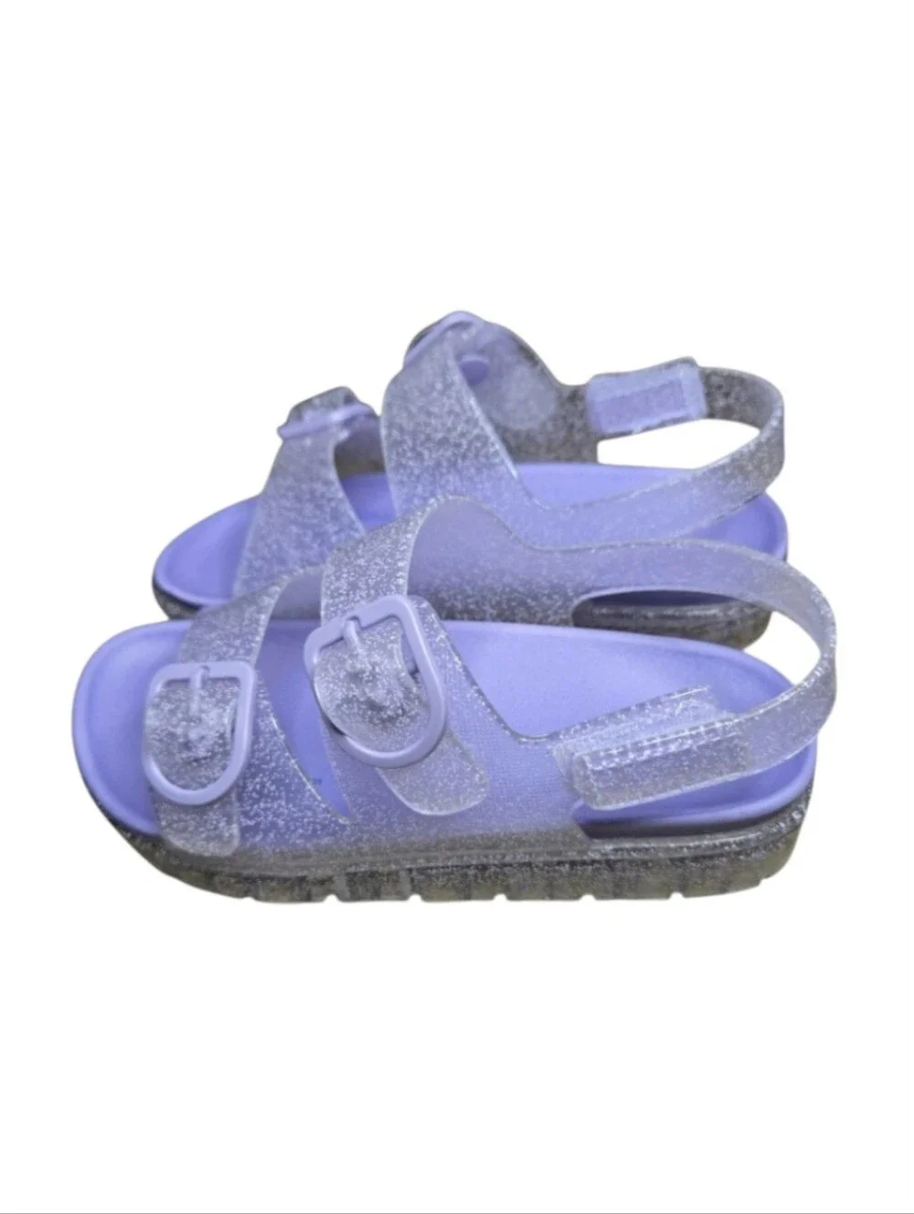 Wonder Nation Two Buckle Jelly Sandals in Lilac, Size 11 Toddler Girls NWT!